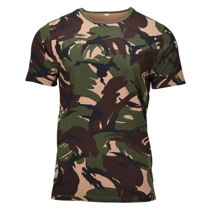 Original niederländisches Militär-T-Shirt, leicht, kurze Ärmel, Waldtarnung – GoMilitar