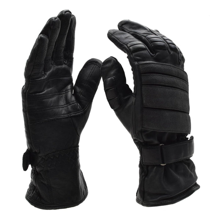 Original niederländische militärische taktische Kampfhandschuhe, Leder, Knöchelschutz, Schwarz – GoMilitar