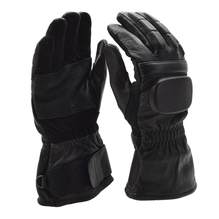 Original niederländische militärische taktische Handschuhe, verstärktes Knöchelleder, Schwarz – GoMilitar