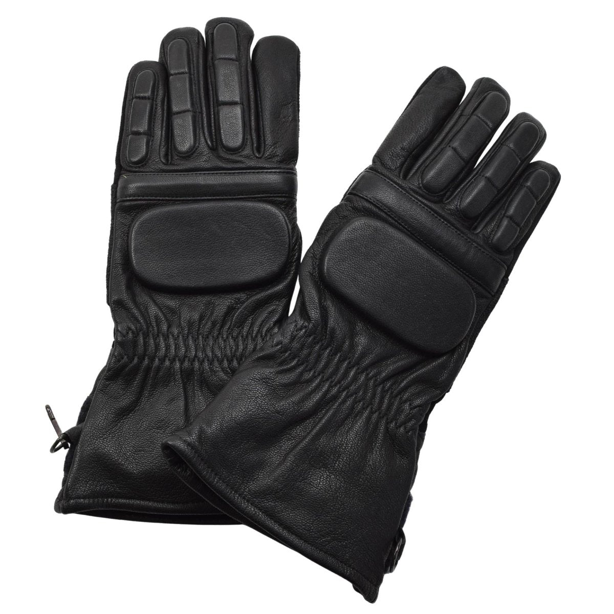 Original niederländische militärische taktische Handschuhe, verstärktes Knöchelleder, Schwarz