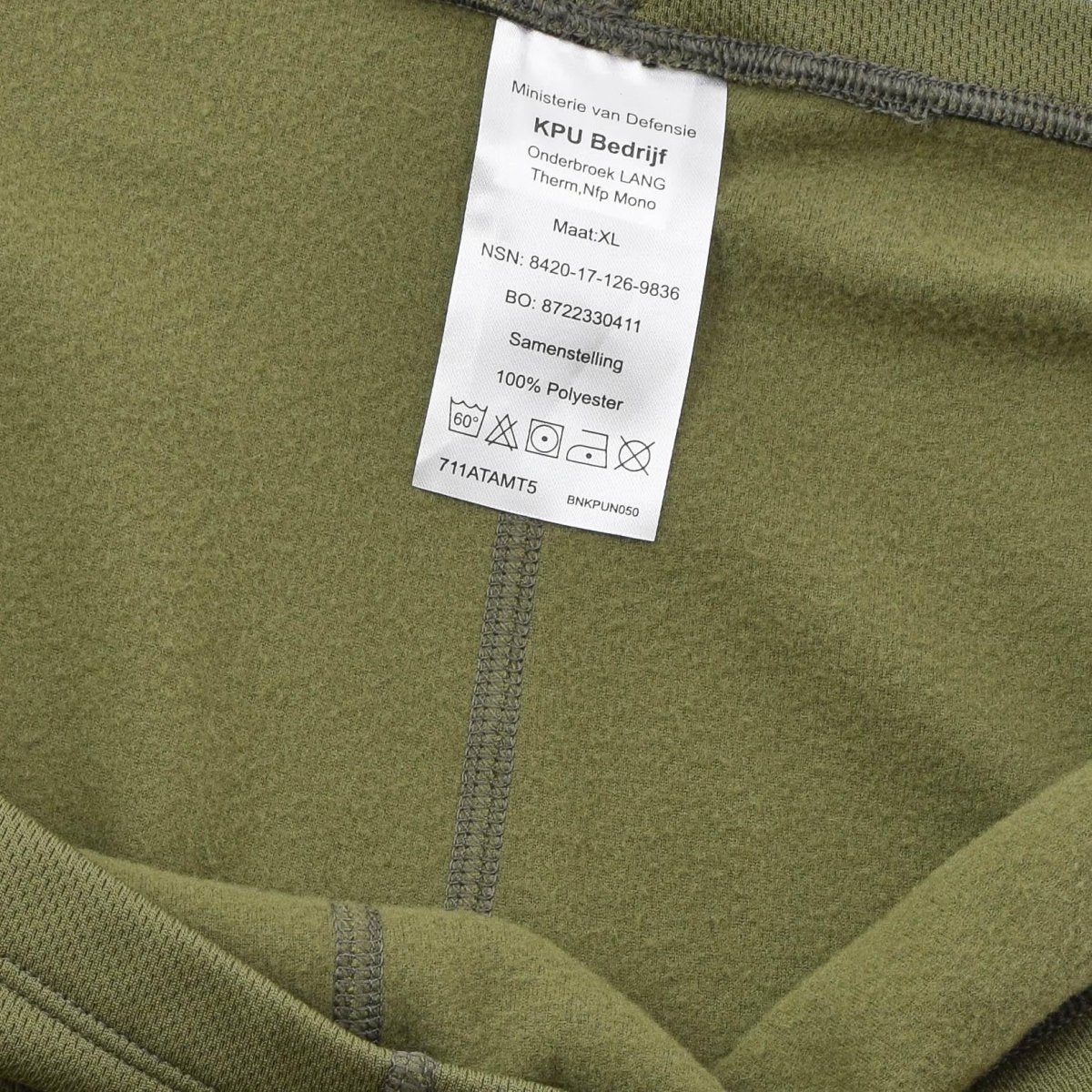 Original niederländische Militär-Thermo-Unterhose, atmungsaktiv, schnell trocknend, Oliv