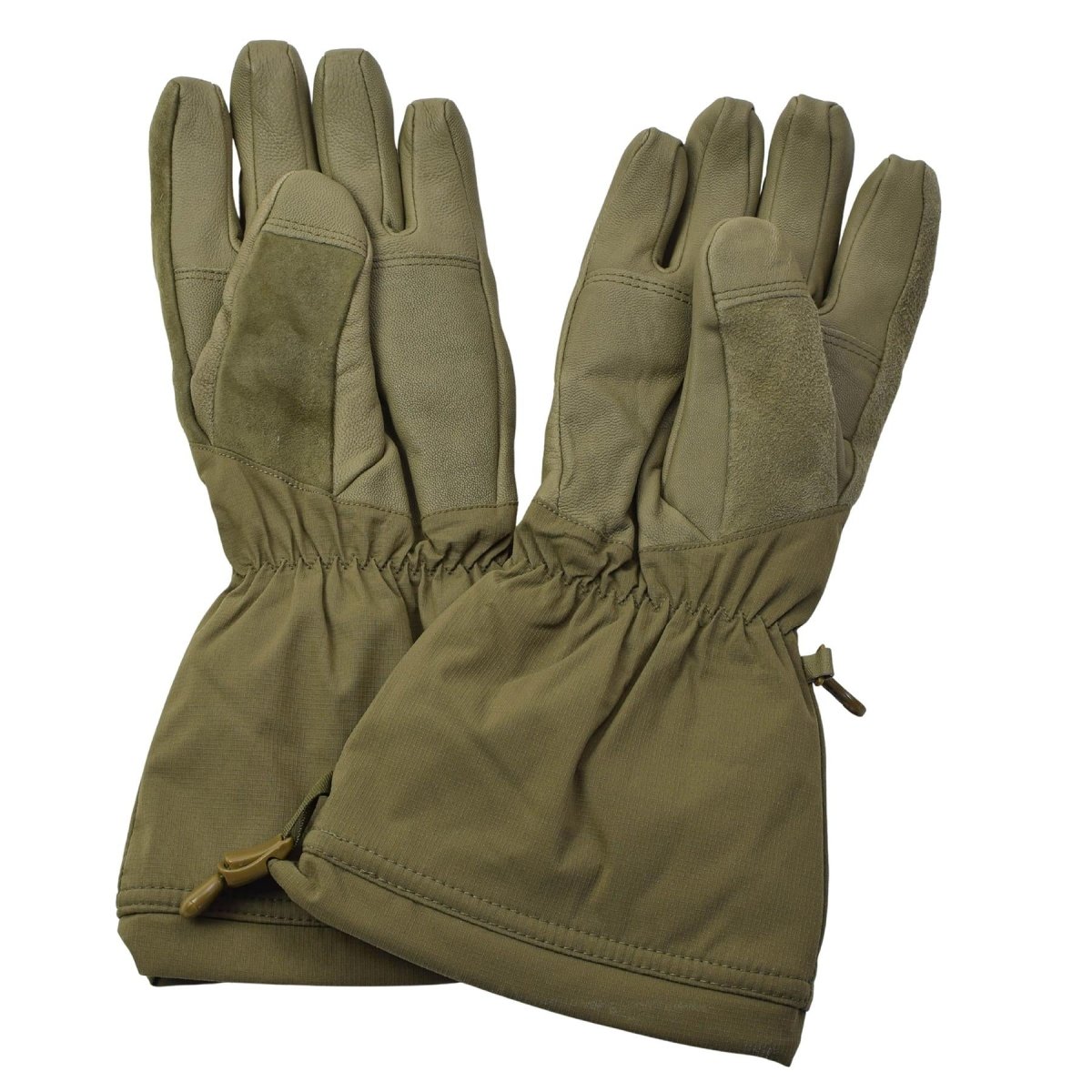 Original Dutch Military Winter ECWS Handschuhe Wasserdichtes Ziegenleder Palm Olive