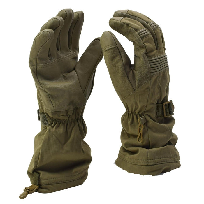 Original Dutch Military Winter ECWS Handschuhe Wasserdichtes Ziegenleder Palm Olive - GoMilitar