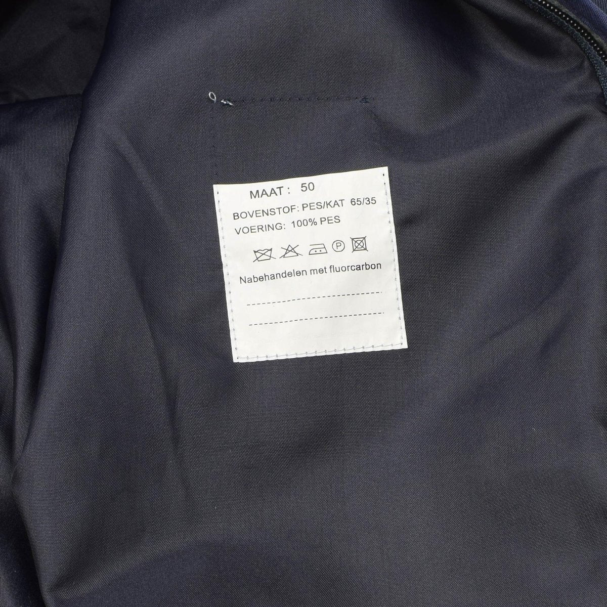 Original niederländischer Militär-Trenchcoat für Damen, einfarbig blau, Regenmantel mit gestepptem Futter
