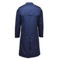 Original niederländischer Militär-Trenchcoat für Damen, einfarbig blau, Regenmantel mit gestepptem Futter