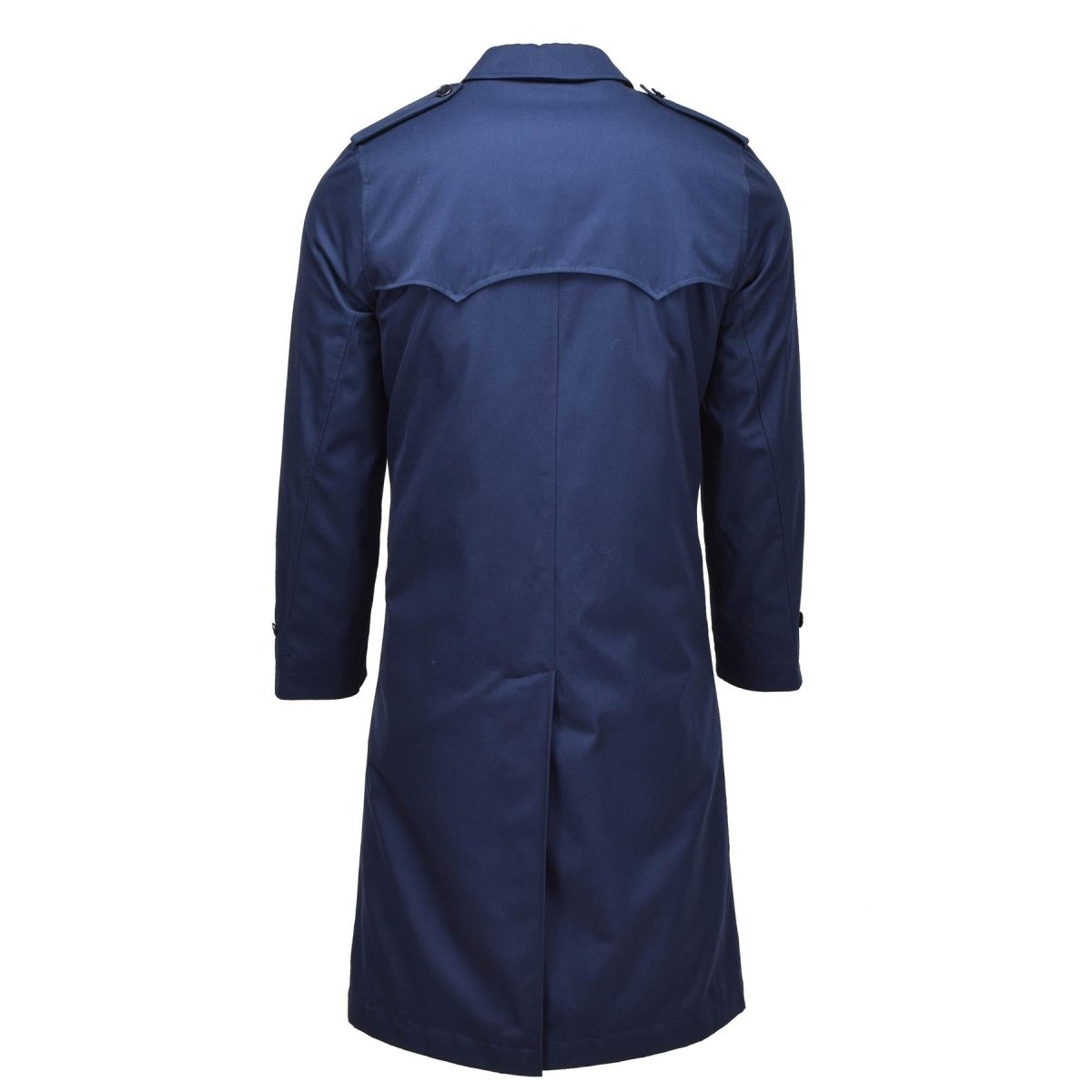 Original niederländischer Militär-Trenchcoat für Damen, einfarbig blau, Regenmantel mit gestepptem Futter