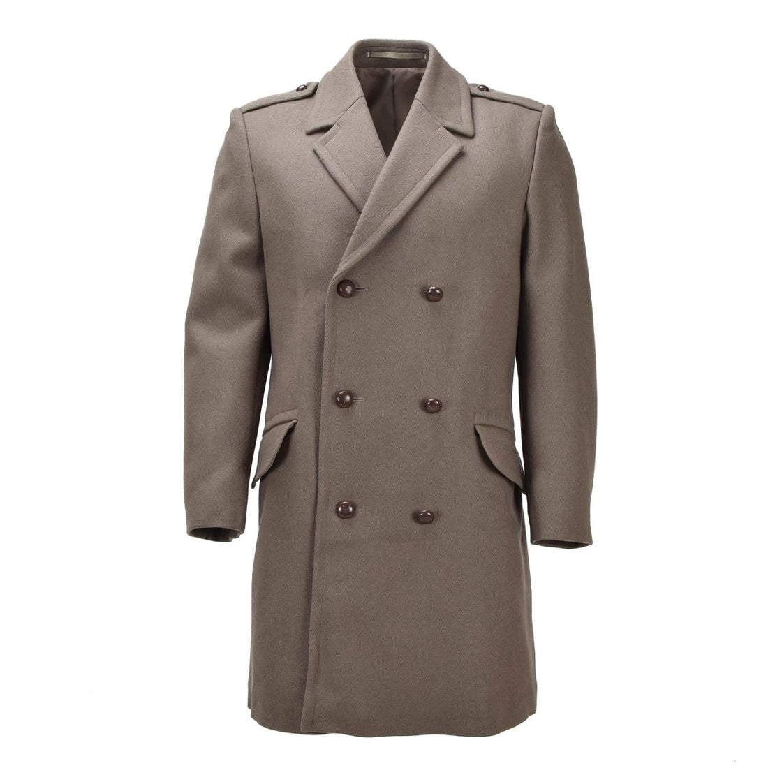 Original holländischer Militär-Wollmantel, zweireihig, Army-Ausgabe, Khaki