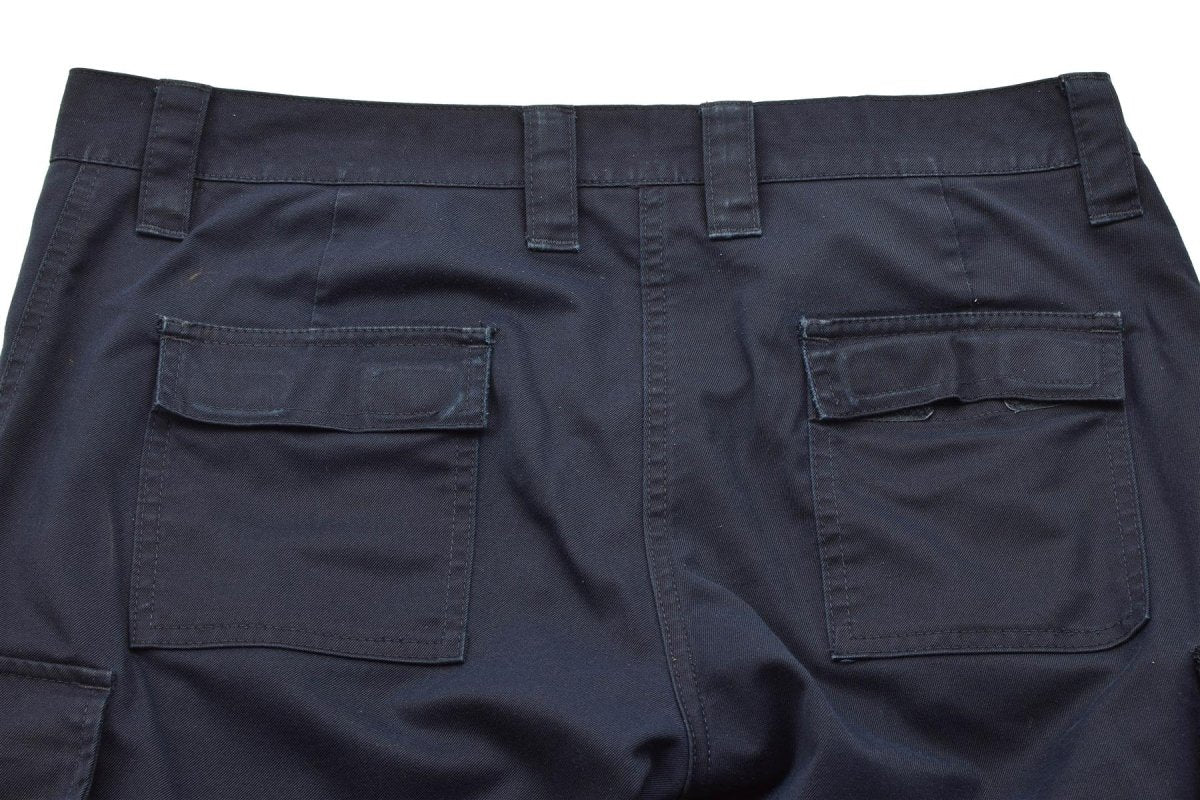 Original niederländische Militär-Arbeitshose für Damen, verstärkte Knie, Cargotaschen, Blau