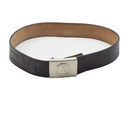 Original East German Military Leather Belt Soldier Metal Box Buckle Black - GoMilitar