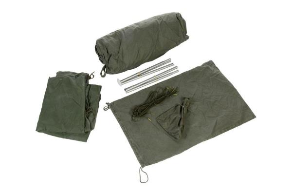 Original französisches Armee-Campingzelt-Außenzelt, Outdoor-Feldunterstand, Olivgrün