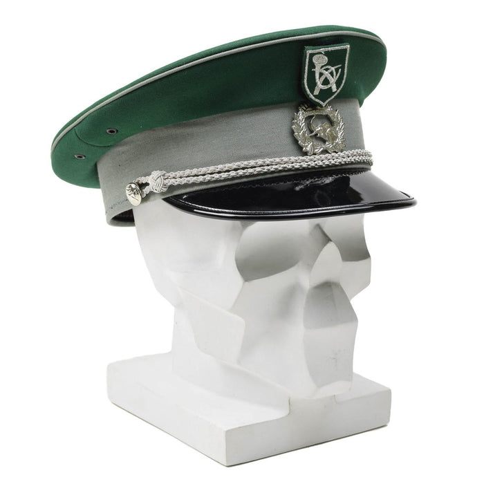Original französische Armee-grüne Schirmmütze mit Elfenbeinküste-Abzeichen, leicht, NEU – GoMilitar