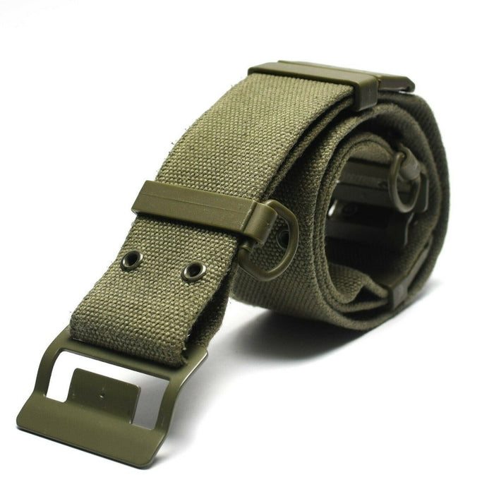 Original französischer Armee-Webgürtel Famas Olive OD-Webgürtel Frankreich Militär NEU – GoMilitar