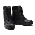 Original französische Militärstiefel aus schwarzem Leder, atmungsaktiv, leicht, Armee-Neu
