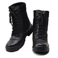 Original französische Militärstiefel aus schwarzem Leder, atmungsaktiv, leicht, Armee-Neu