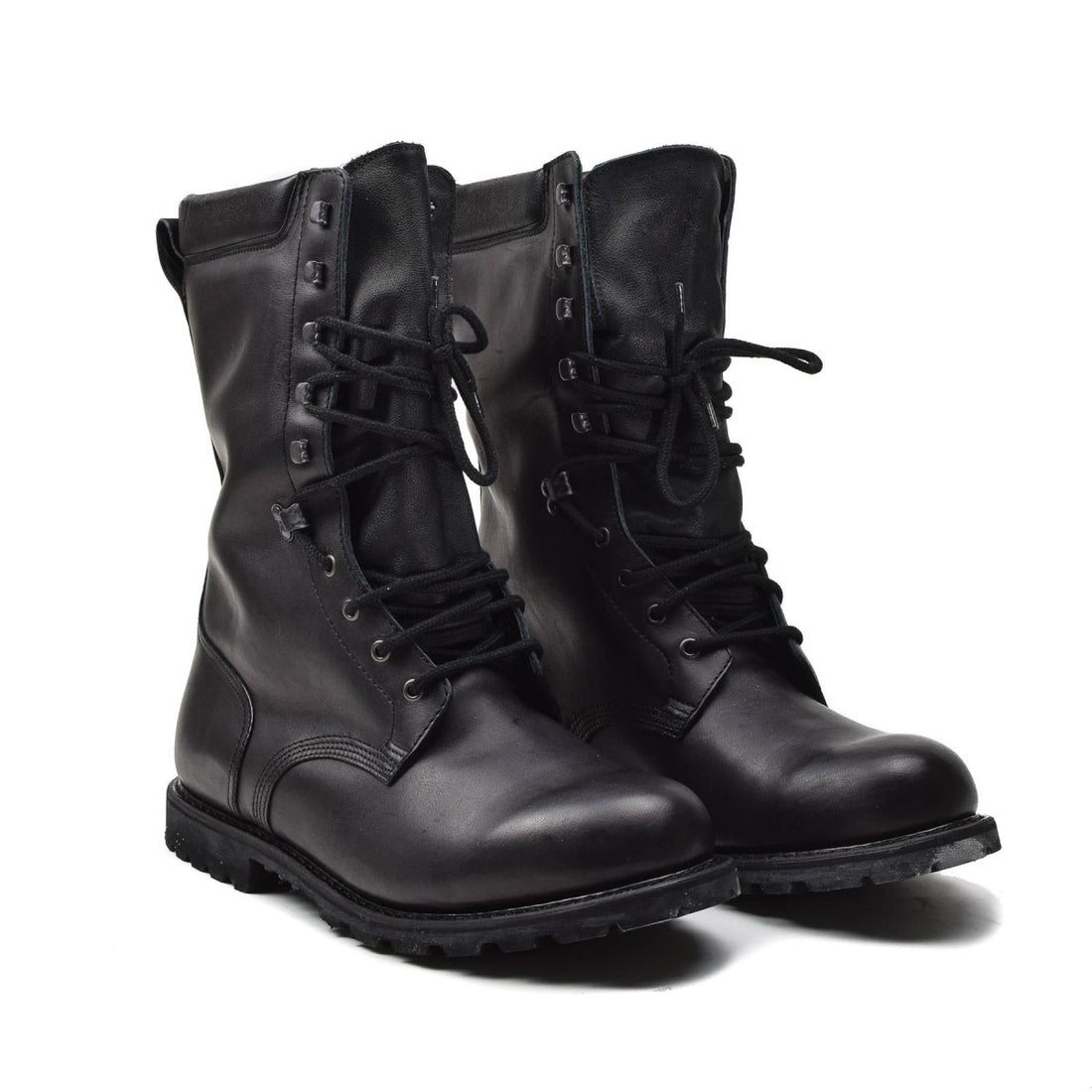 Original französische Militärstiefel aus echtem Leder, wasserdicht, bis zur Wade, Armeeschuhe