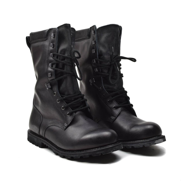 Original französische Militärstiefel, wasserdichtes Armee-Schuhwerk aus echtem Leder mit mittlerer Wade – GoMilitar