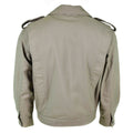 Original französische Militärjacke im klassischen Stil, Plissiert, Elastischer Saum, Grau