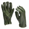 Original französische Militär-Kampflederhandschuhe in Oliv