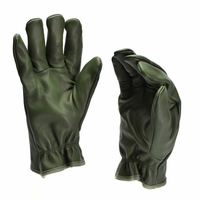 Original französische Militär-Kampflederhandschuhe Oliv - GoMilitar