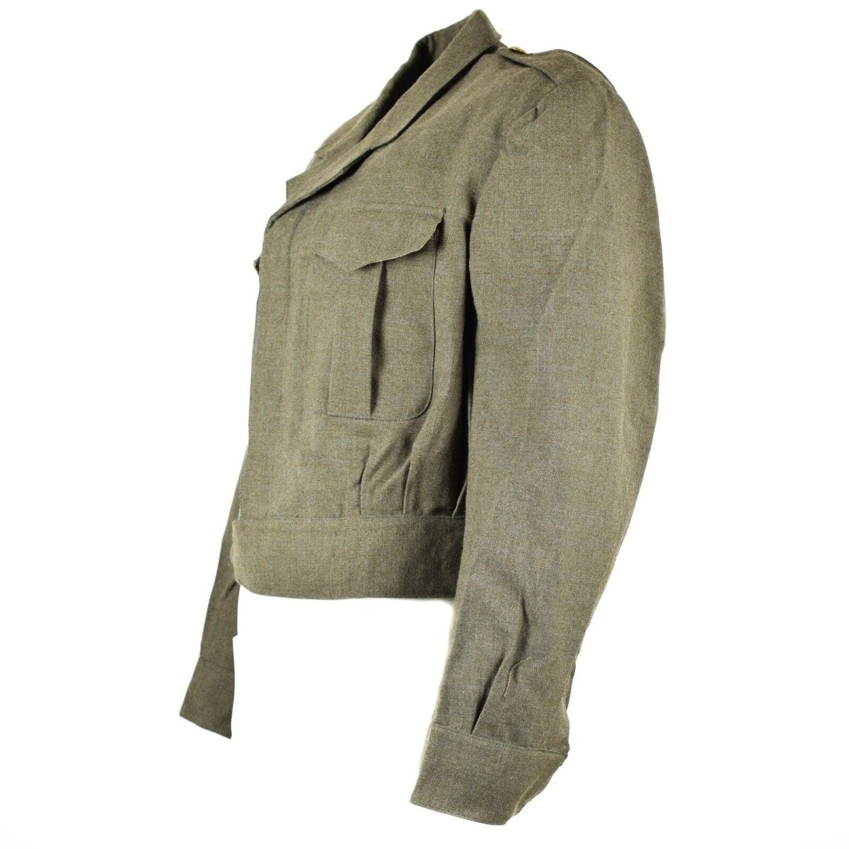 Original echte belgische belgische Armee Feldjacke Ikea Olive OD Eisenhower Wolle