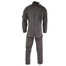 Back view of original German army cotton pilot coverall with shoulder epaulets and zippered leg pockets