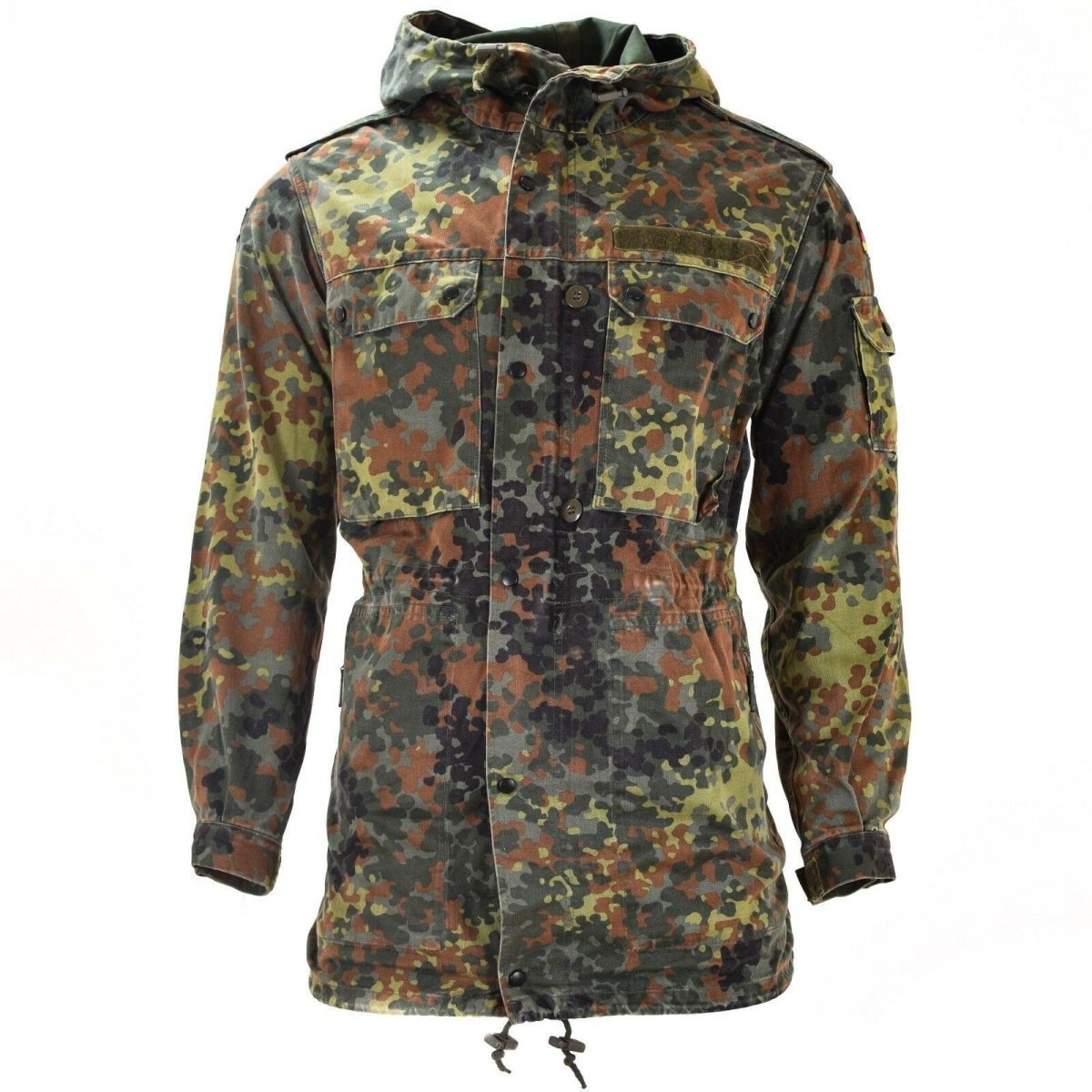 Original Bundeswehr Feldjacke Parka Militärausgabe Flecktarn Camouflage mit Futter