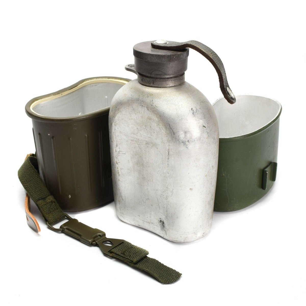 Originales Kochgeschirr der Bundeswehr, Kantine, Trinkflasche, Wasserflasche, Kochgeschirr