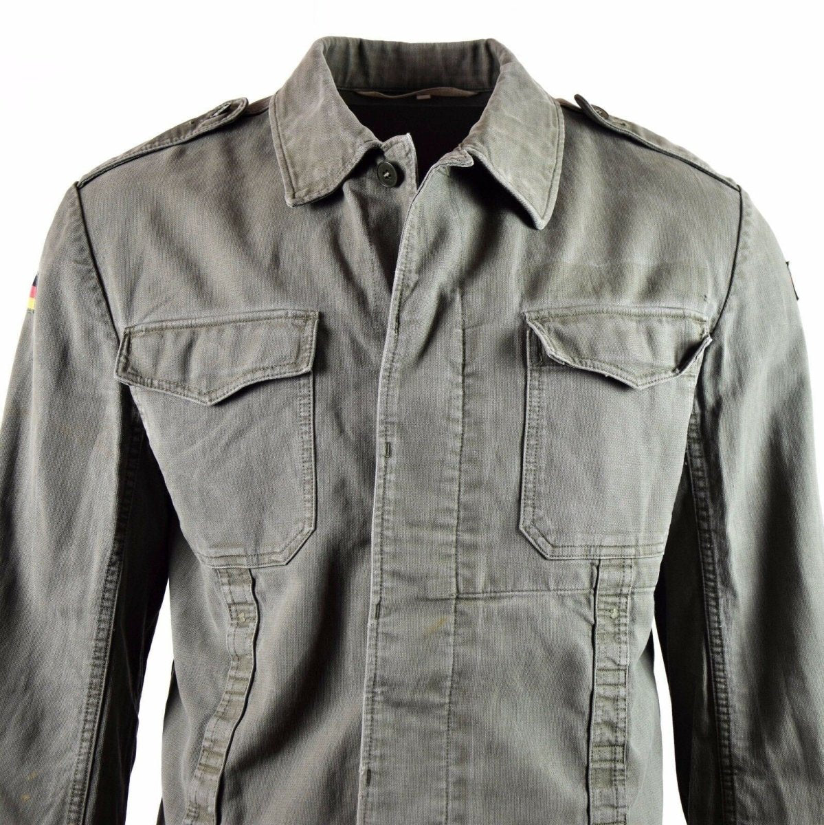 Original Moleskin-Jacke der deutschen Armee. Vintage BW Armee Feldjacke in Olivgrün
