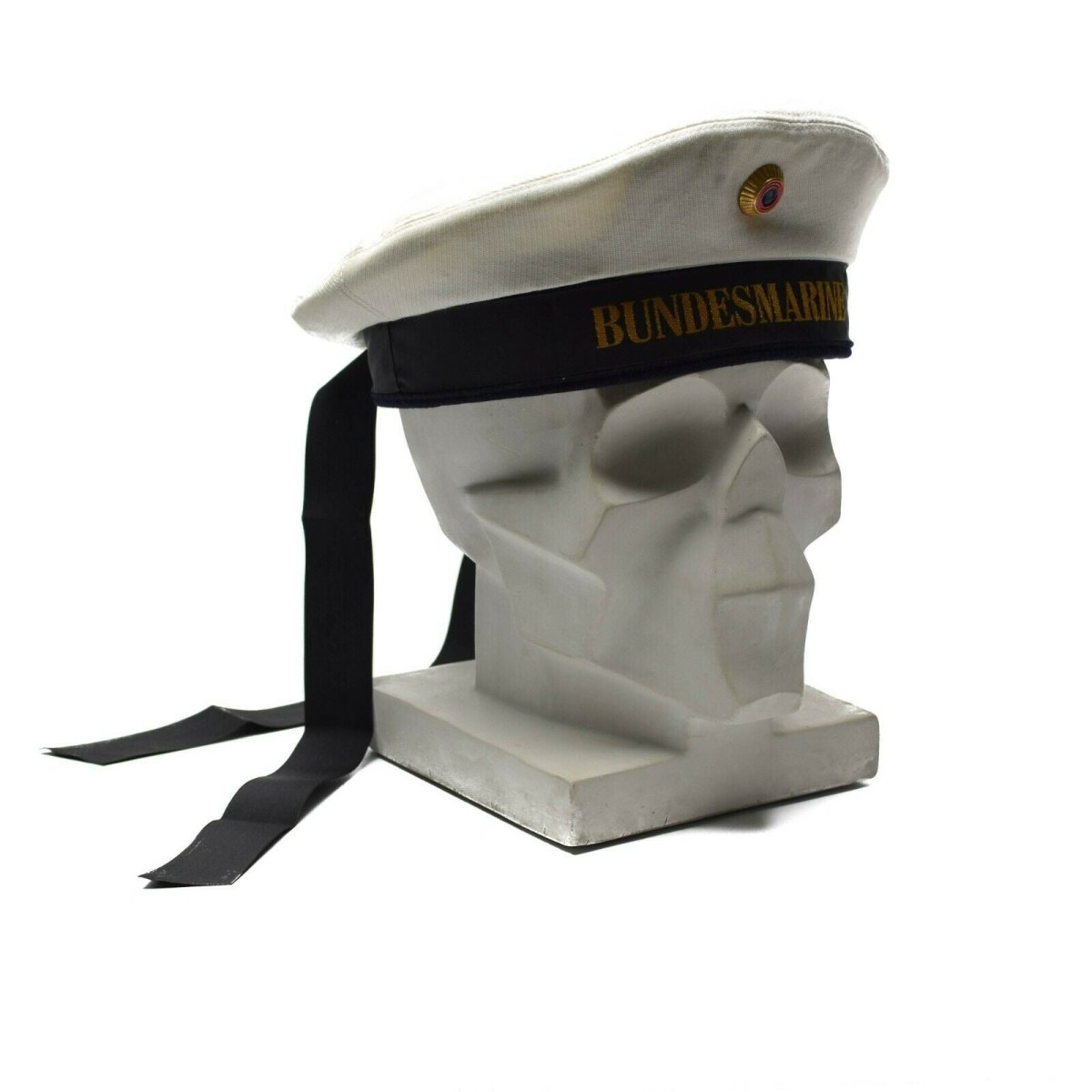 Original Bundeswehr-Marine-Marine-Mütze, Bundesmarine-Mütze, weiß