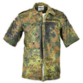 Original Bundeswehr Hemd mit Reißverschluss Flecktarn kurze Ärmel Kampf BW Armee Ausgabe
