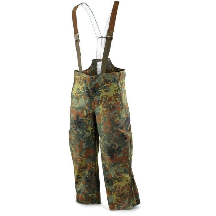 Original Bundeswehrhose GoreTex Bib n Brace Flecktarnhose Overall Regen - GoMilitar