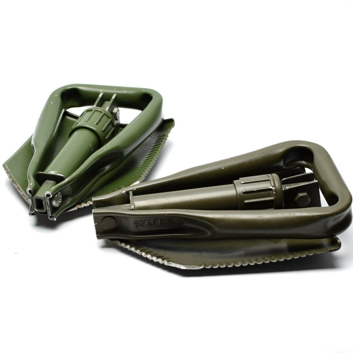 Original deutsche BW Armee Klappspaten. Survival Outdoor Grüner Spaten