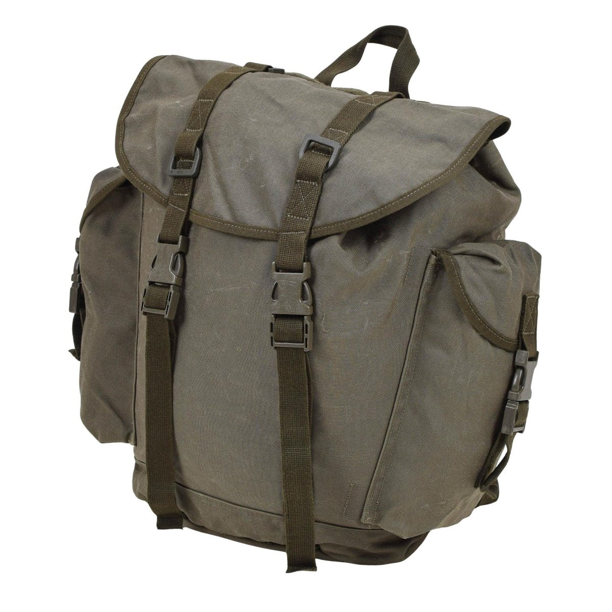 Original deutscher Militär-Bergrucksack, 35 l, langlebig, mehrere Taschen, Olivgrün