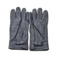 Original deutsche Militär Lederhandschuhe grau Handgelenksriemen Bundeswehr Überschuss
