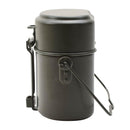 Original German Military Mess Kit Aluminium 3 Part Pot Lid Container Olive - GoMilitar