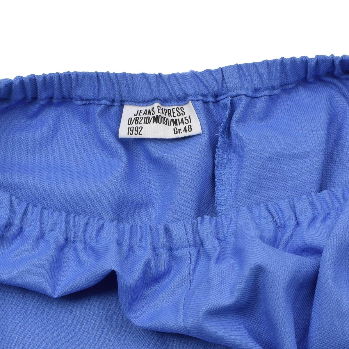 Original deutsche Militär-Pyjamahose, elastische Taille, entspannte Nachtwäsche, blau