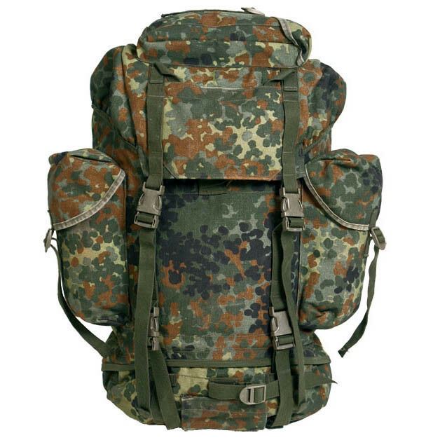 Original Deutscher Militärtaktik -Rucksack 65L Kampf Rucksack Flecktarn Camo