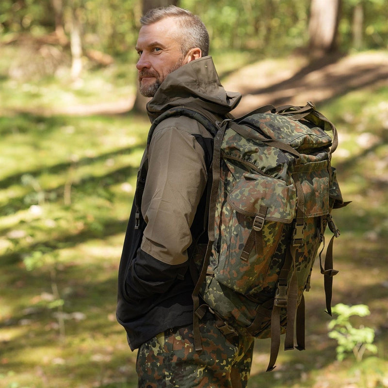 Original Deutscher Militärtaktik -Rucksack 65L Kampf Rucksack Flecktarn Camo
