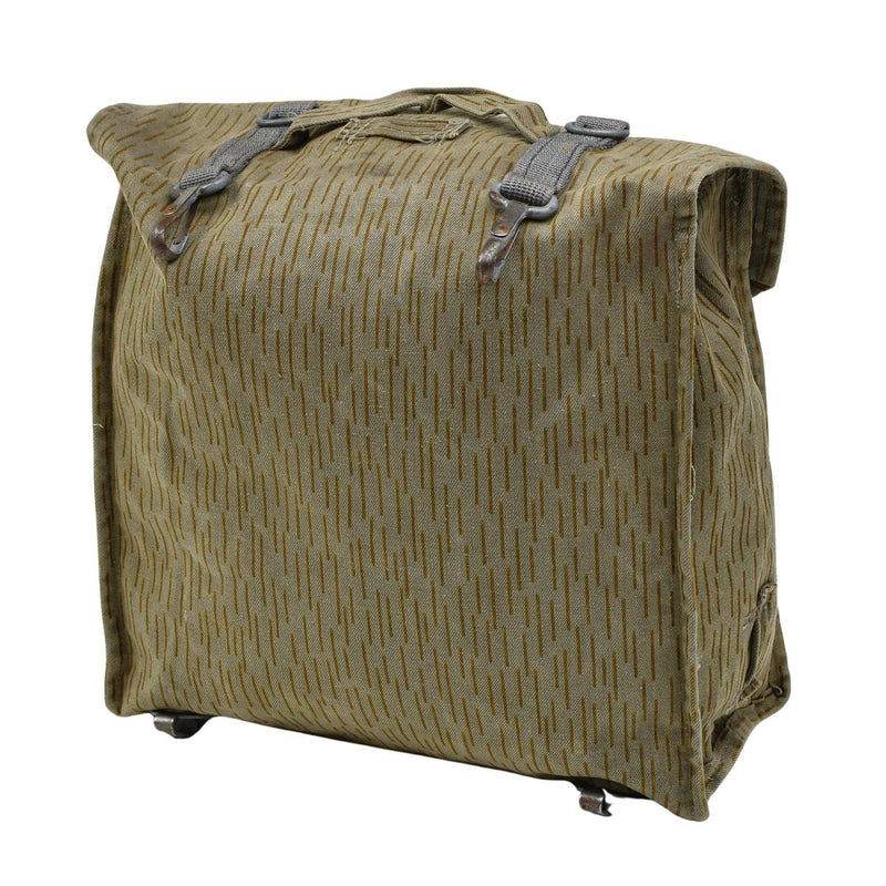 Original German Military Tactical backpack Vintage Metal Buckets Raindrop camo - GoMilitar