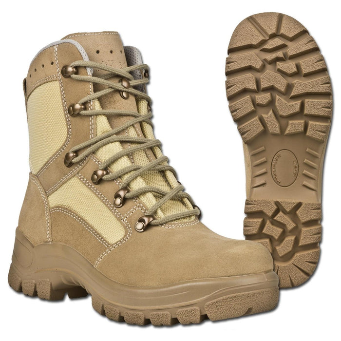 Original deutsche militärische taktische Khaki-Stiefel mit wasserdichten Gummisohlen und robustem Schnürverschluss