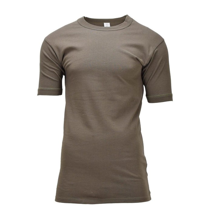 Original deutsches Militär-Thermo-Unterhemd aus Baumwolle, kurzärmlig, Surplus Olive aus atmungsaktiver, strapazierfähiger Baumwolle für den Einsatz als Outdoor-Ausrüstung