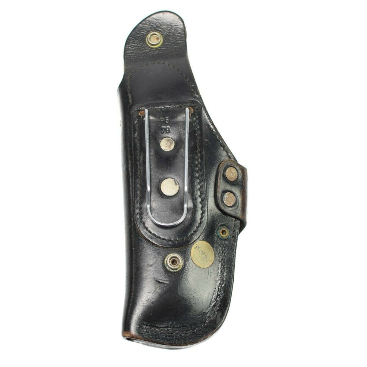 Original deutsches Polizei Pistolenholster schwarzes Lederetui