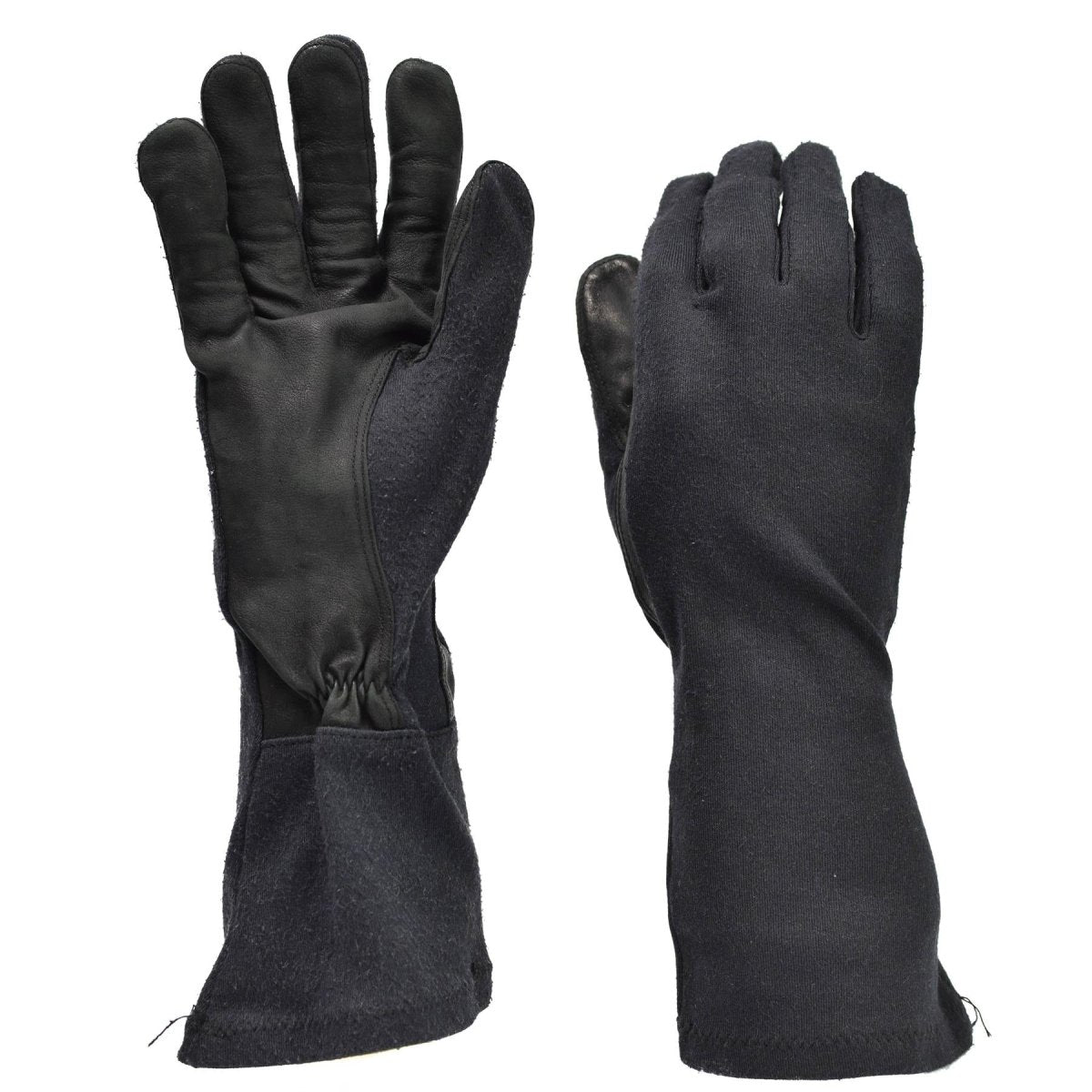 Original Bundeswehr Lange Handschuhe schwarz Aramid hitzebeständig taktischer Überschuss