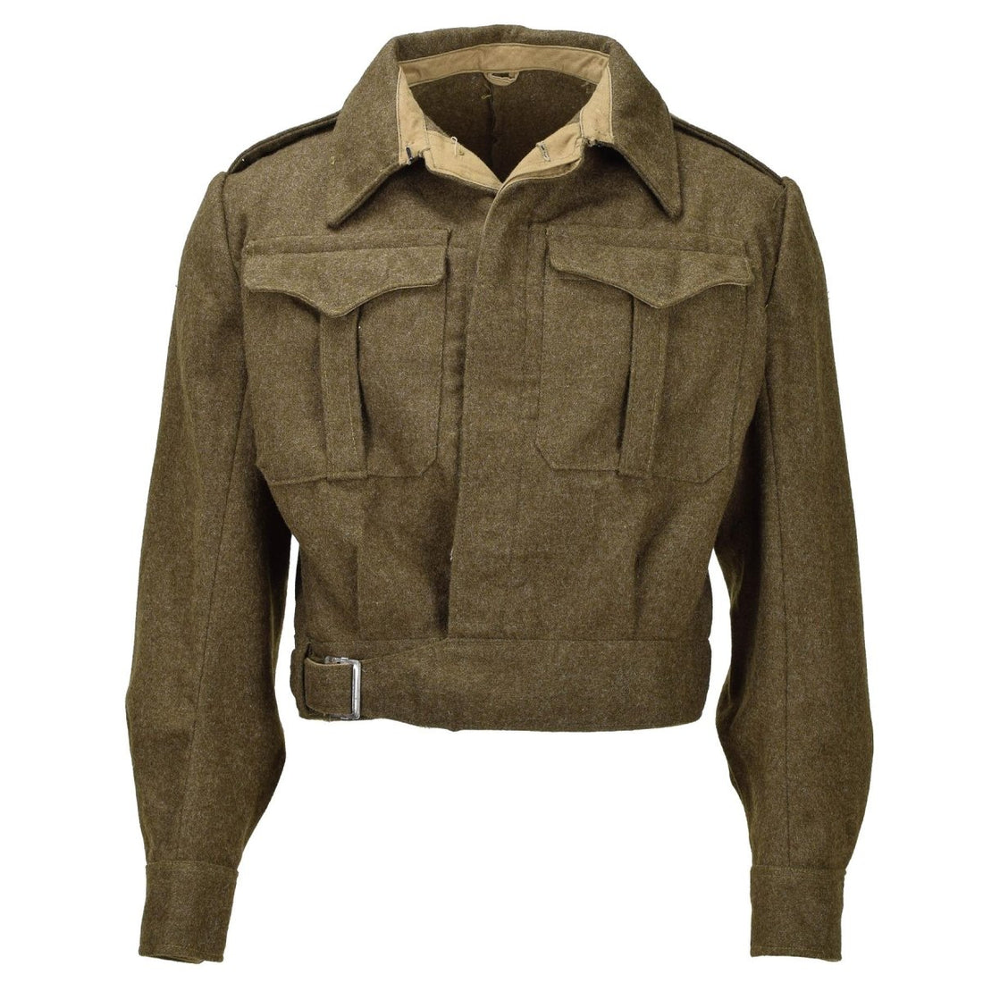 Original griechische Armee Eisenhower Ike Jacke oliv Wolle Vintage Feld Militär