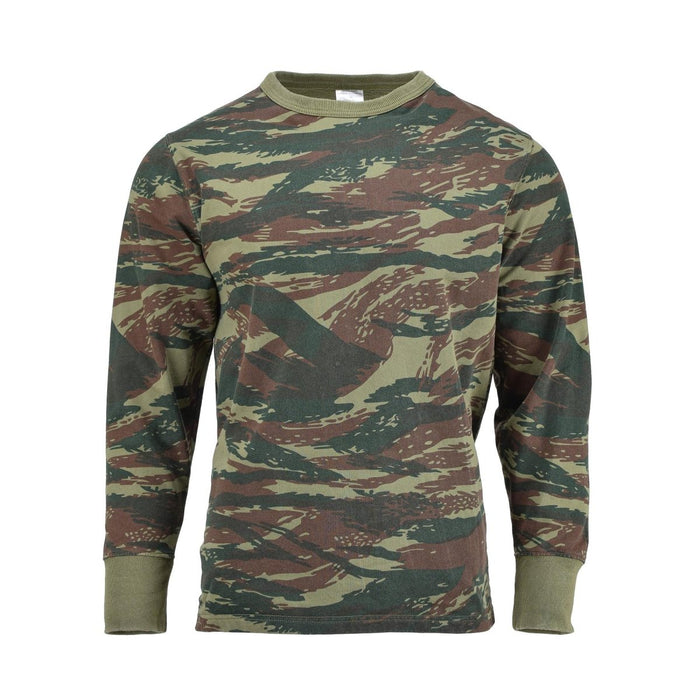 Griechisches Militär-Sweatshirt mit Eidechsen-Tarnmuster, Stretchmaterial, elastischen Bündchen und Rundhalsausschnitt für Komfort und Haltbarkeit