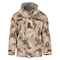 Original Regenjacke der ungarischen Armee, Kampftarnung, Wüsten-Regenjacke, wasserdicht, mit Kapuze