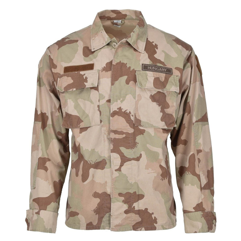 Original Hungarian Military tactical jacket combat desert camo shirt lightweight - GoMilitar