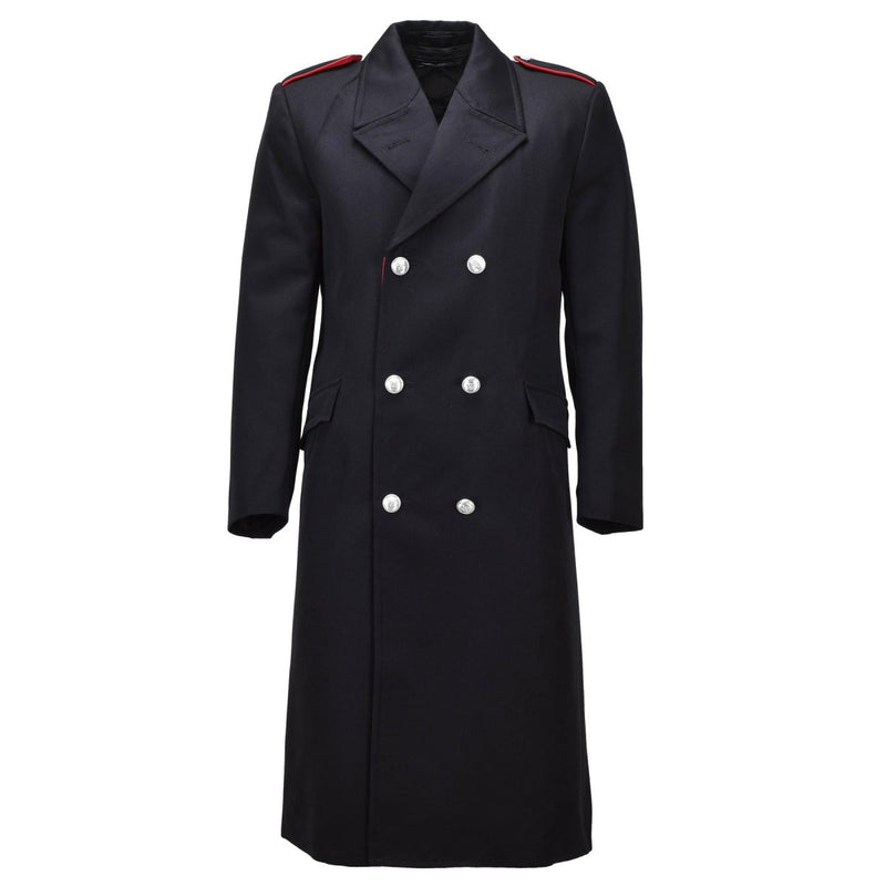 Original Italian Army Carabinieri Wool Coat Double Breasted Uniform Black - GoMilitar