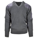 Original Italian army commando pullover Jumper grey wool V-neck sweater NEW - GoMilitar