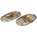 Original italienische Armee-Schneeschuhe, Militär-Aluminium-Rahmenriemen, Winter